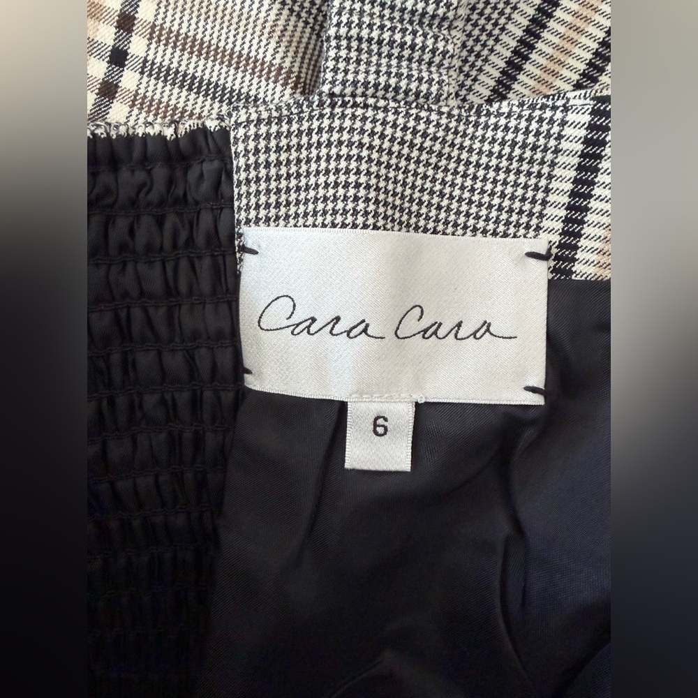 NEW Cara Cara Calypso Belt Midi Dress Raymond Plaid Gray Multi US 6 UK 10 - Picture 9 of 14